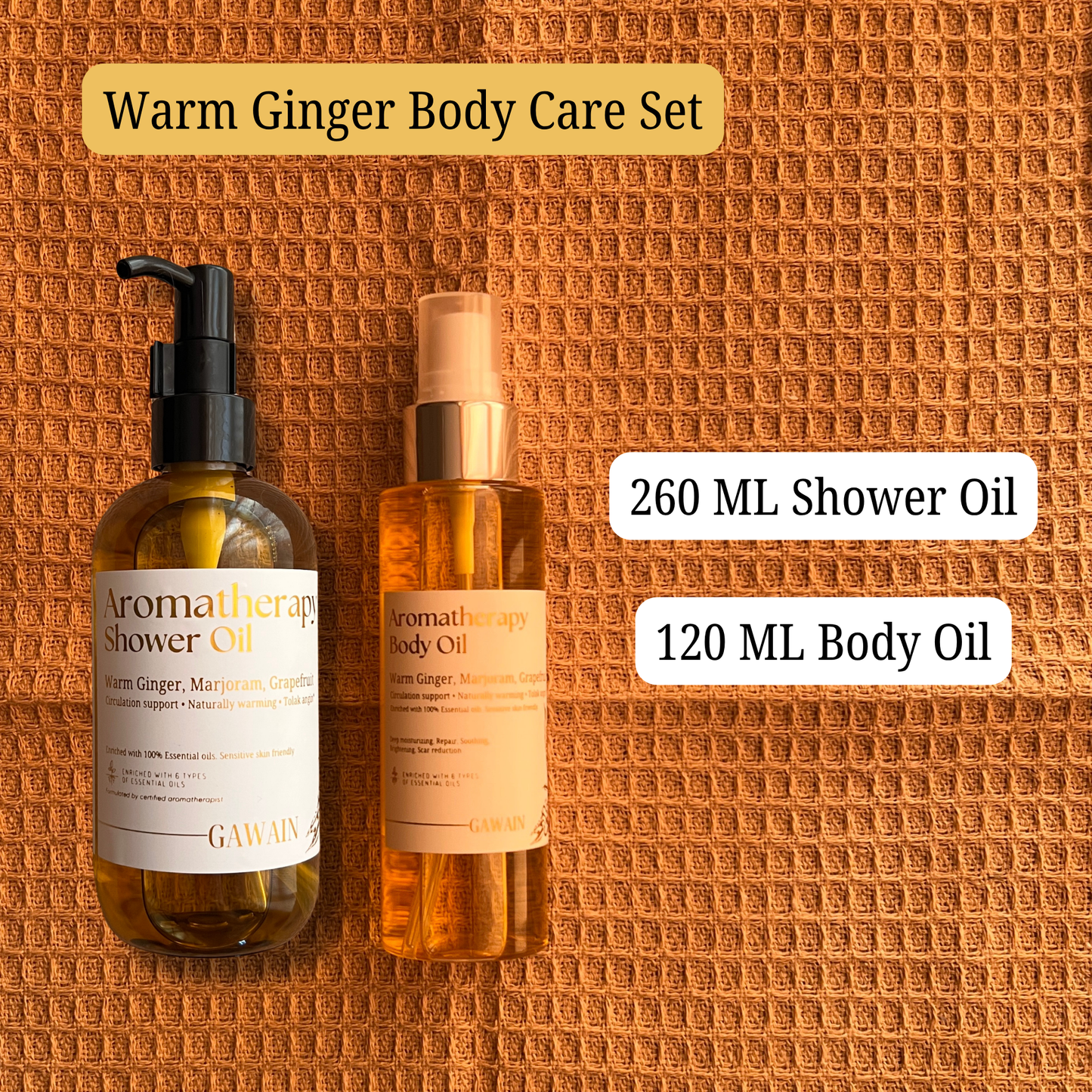 Warm Ginger Aromatherapy body care set